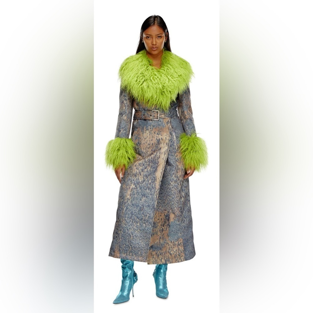 Diesel G-Roove Printed Trench Coat Size 38 or US 0-2  NWT